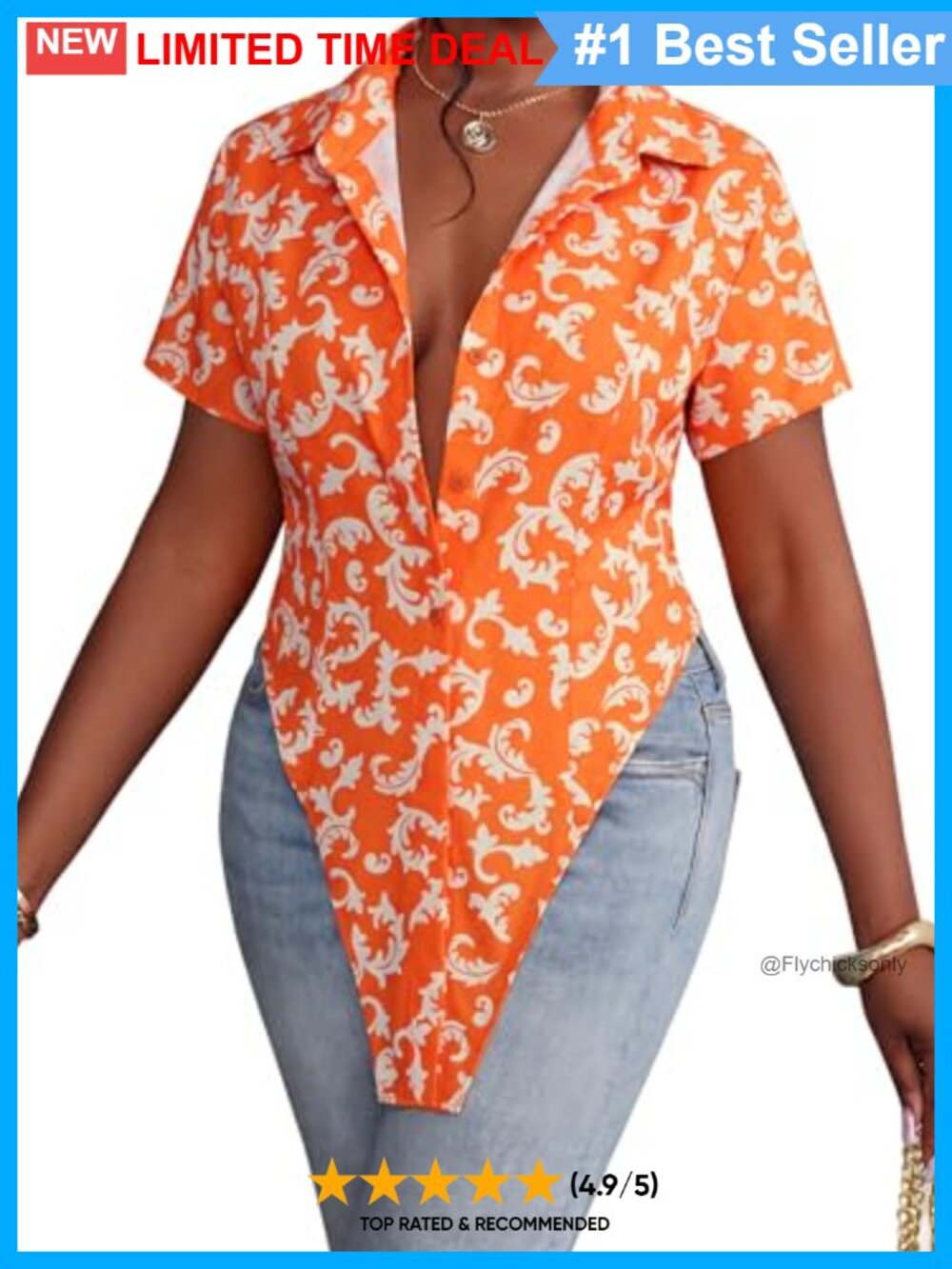 Womens Collar V Neck Short Sleeve Button Down Tunic Blouse